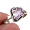 Natural Pink Amethyst Gemstone Handmade 925 Solid Silver Jewelry Ring S.7.5 C4v99