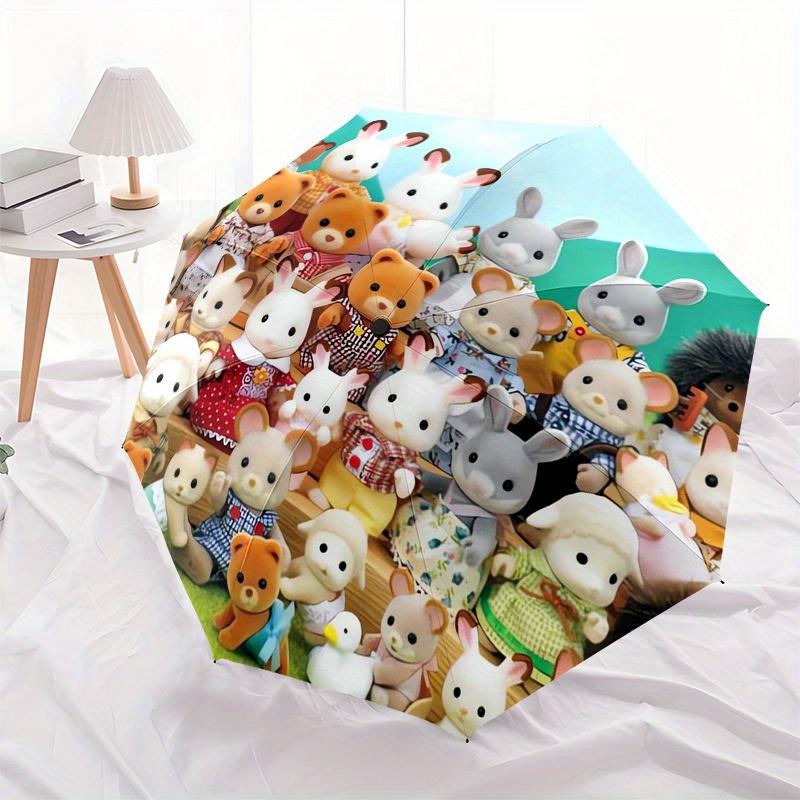 1pc Forest Friends Animal Themed High-quality Umbrella,Automatic Opening and Closing Umbrella,Multi-functional Umbrella G0811034