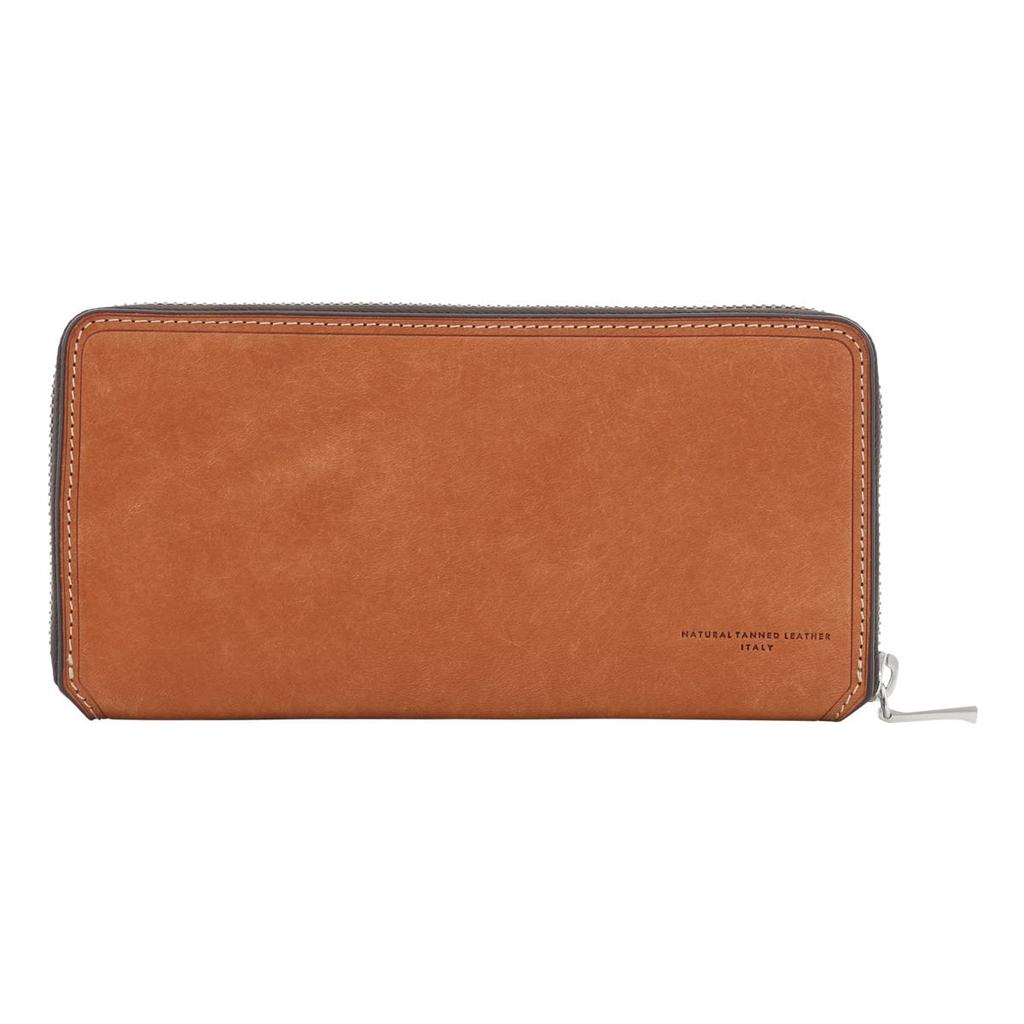 Takeo Kikuchi Men's Margo II Long Wallet with Round Zipper, Genuine Leather, Cowhide Leather, 05 Green, 780616