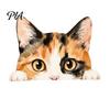 Wooden Cat Ornaments Cute Shelf Sitter Ornament, Peeking Kitten Figurine, Small Decorative Souvenirs 2D Flat Statue for Desktops And Bookshelves