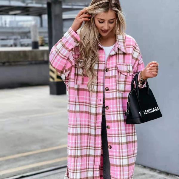 Модная винтажная женская блузка с цветными блоками, удлиненная блузка с длинным рукавом, свободная прямая верхняя одежда 2021 Fashion Tide