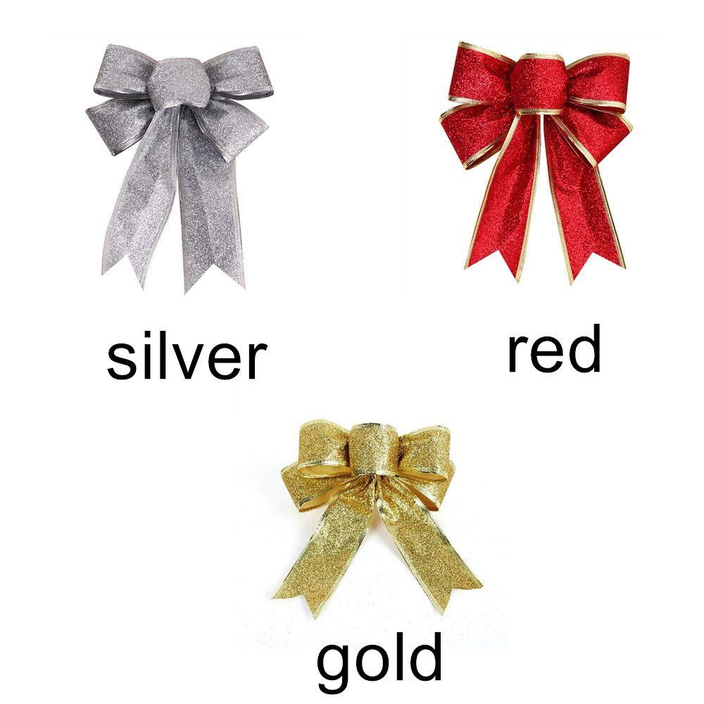 Decorate Gold Powder Bow Pendant Christmas Christmas Decorations Bow Christmas Bow