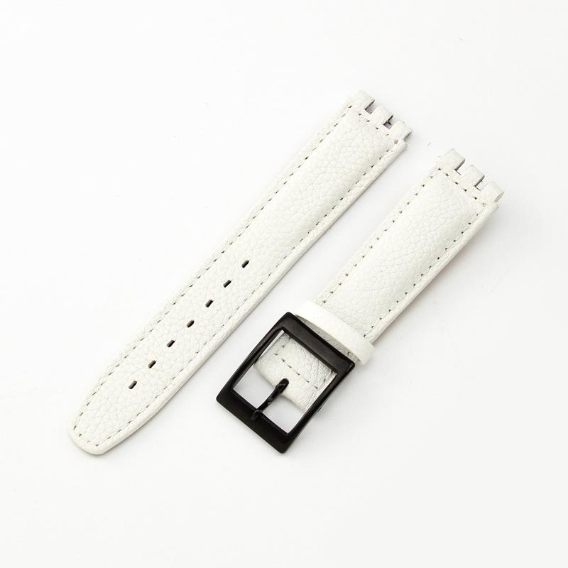 17mm 19mm Genuine Leather Watch Strap for Swatch YCS YAS YGS Wrist Band Pin Buckle Bracelet Men Sport Waterproof Watch Band