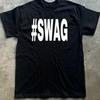 #SWAG Графическая футболка 100% хлопок Y2K Смешной мем Уличная одежда Футболка Черный S-4XL