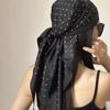 Polyester Polka Dot Head Scarf Elegent Waist Tying Scarf Luxury Bandana  Travel Matching