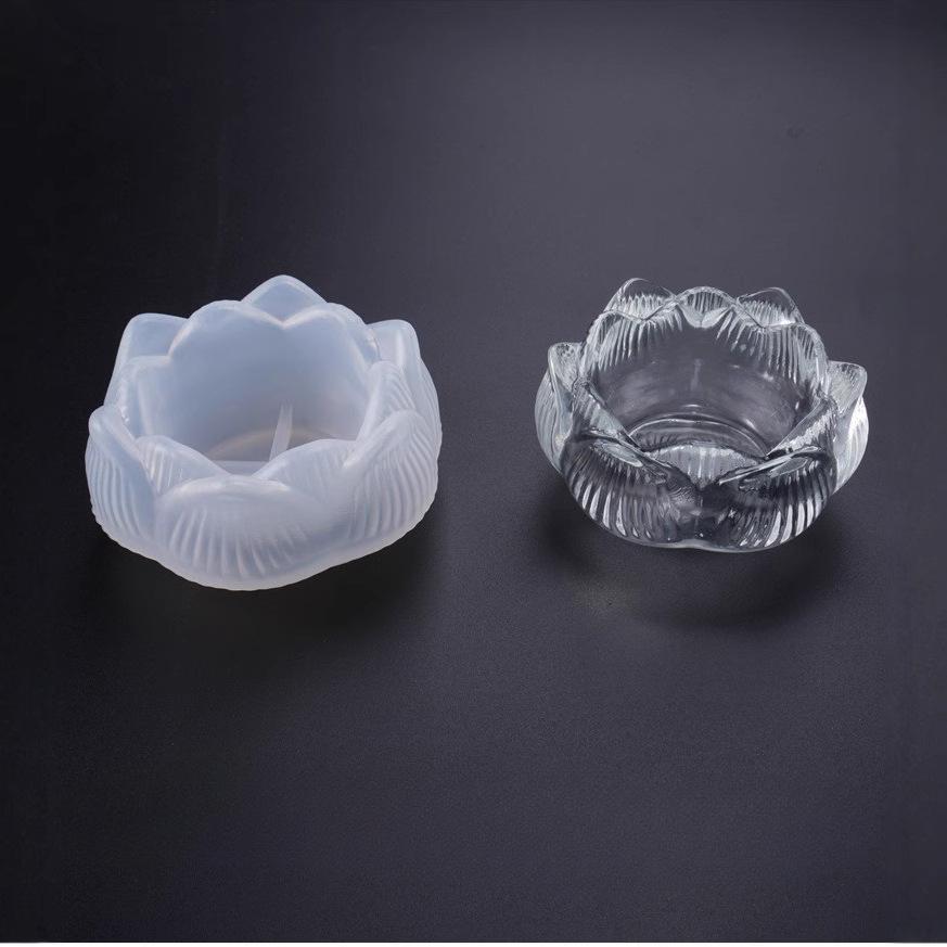 1 шт. эпоксидная форма для подсвечника в виде лотоса, форма для хранения подсвечника в виде лотоса, форма для пепельницы, чашка для хранения, силиконовая форма в горшке