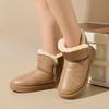 Женские зимние ботинки на платформе, водонепроницаемые, с плюшевой флисовой подкладкой, короткие ботинки для ходьбы, теплая искусственная меховая подкладка, нескользящие ботинки для женщин