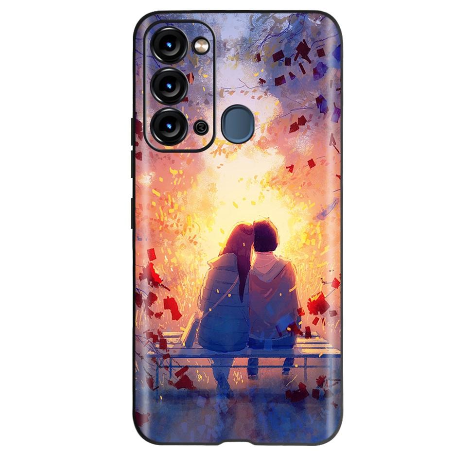 Чехол для ITEL Vision 3 Модный Чехол-Кот Подсолнух для Телефона Для Itel S17 S 17 S661W Мягкий ТПУ Черный Силиконовый Чехол Бампер Vision3