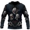 Men's Hoodies Devil Gothic Skull Fun Funny Leisure Pullover New Fashion Harajuku Street Jacket for Men and Women  Y2k