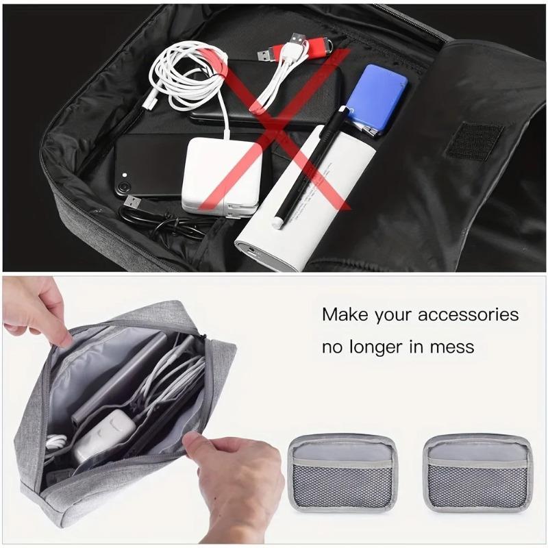 Waterproof Digital Accessories Storage Bag for Mobile Phone USB Cable Band Large Capacity Portable Travel Carrying Organizer Bag