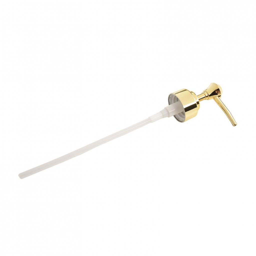 Гладкая блестящая серебристая головка насоса-дозатора для мыла и лосьона для стильного вида