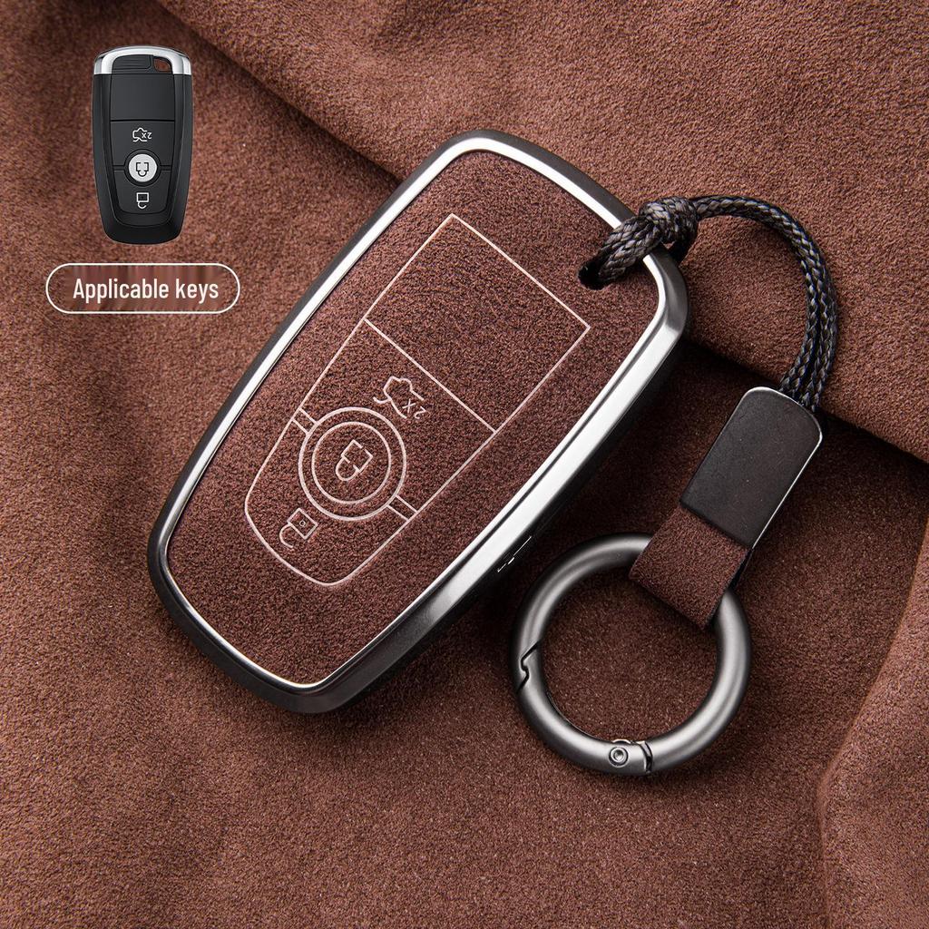 Premium Sheepskin Key Cover for Ford Explorer ST, Edge L, Mondeo EVOS