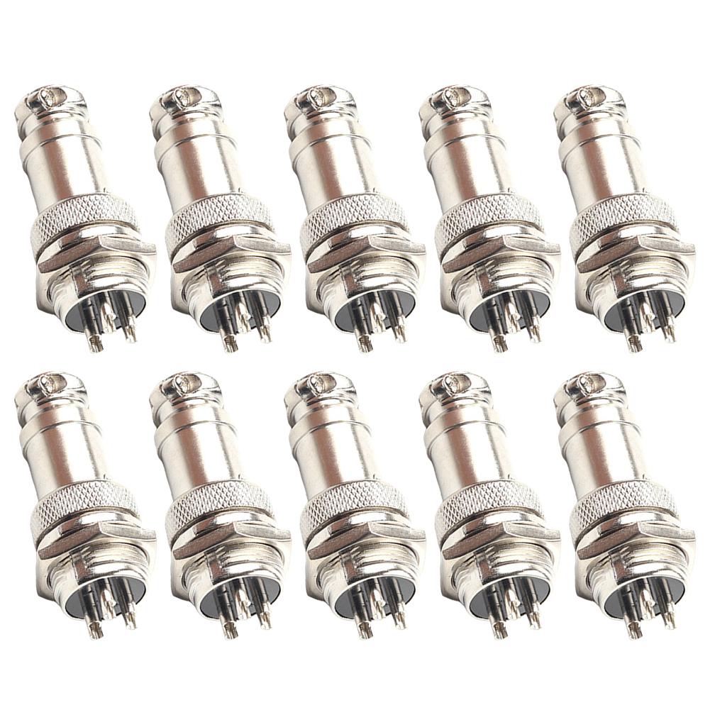 10pcs Aviation Connector For GX16 3/6 Pin Zinc Alloy Aviation Socket Connector For Electrical Connections Power Tools Parts