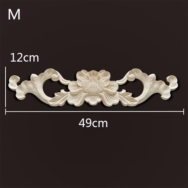 Wood Onlays and Appliques Home Decoration Bedroom Wood Capitals Furniture Appliques Wood Decal Floral Vintage Home Decor Items