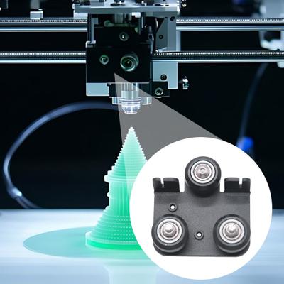 Задняя опорная пластина экструдера 3D для Ender-3 CR10/CR10Pro Сверхпрочная металлическая задняя опорная пластина со шкивом Экструзионная задняя пластина Аксессуары для 3D-принтера