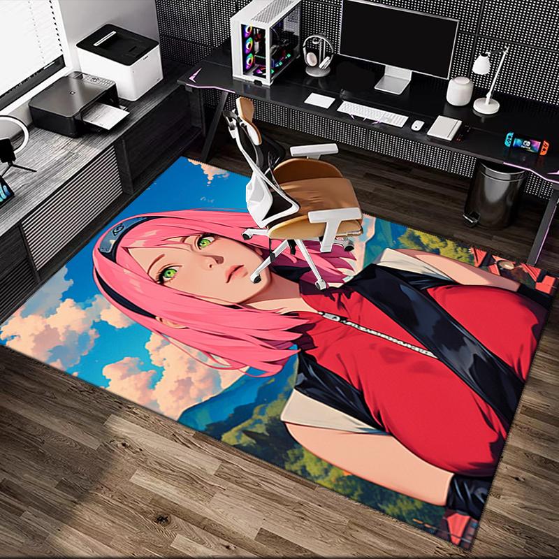 1pc naruto Rug, Digital Printed Home Chair Sofa Mat, Durable Office Area Carpet, Beautiful Festival Decorations