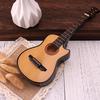 Mini Missing Angle Folk Guitar Miniature Model Wooden Mini Musical Instrument Model Collection with