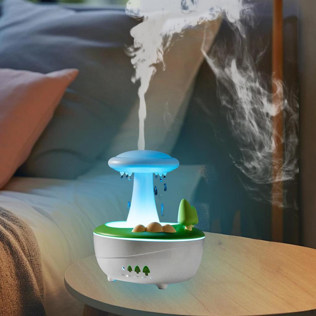 Raindrop Humidifier 280ml Essential Oil Diffuser for Living Room Dorm Office