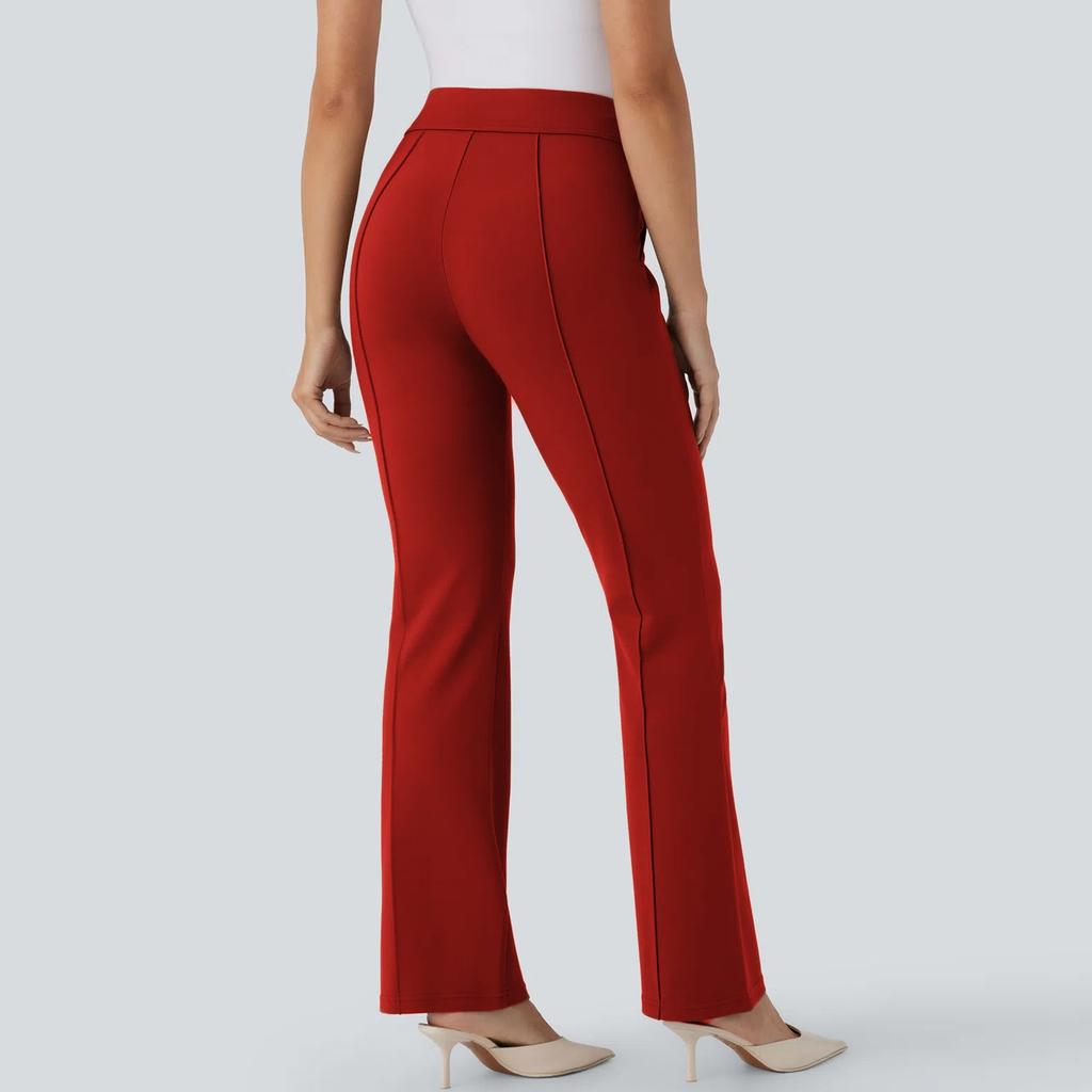 Женские брюки Деловые повседневные рабочие брюки с карманами Эластичные брюки с высокой талией