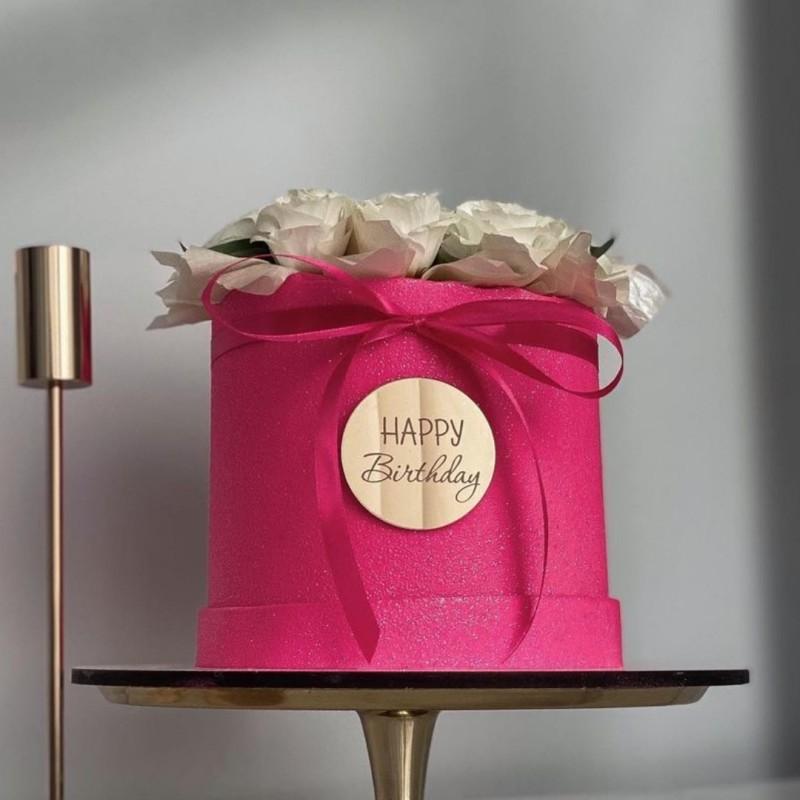 5 штук insКруглый акриловый топпер для торта «С Днем рождения», украшение для торта на вечеринку по случаю дня рождения