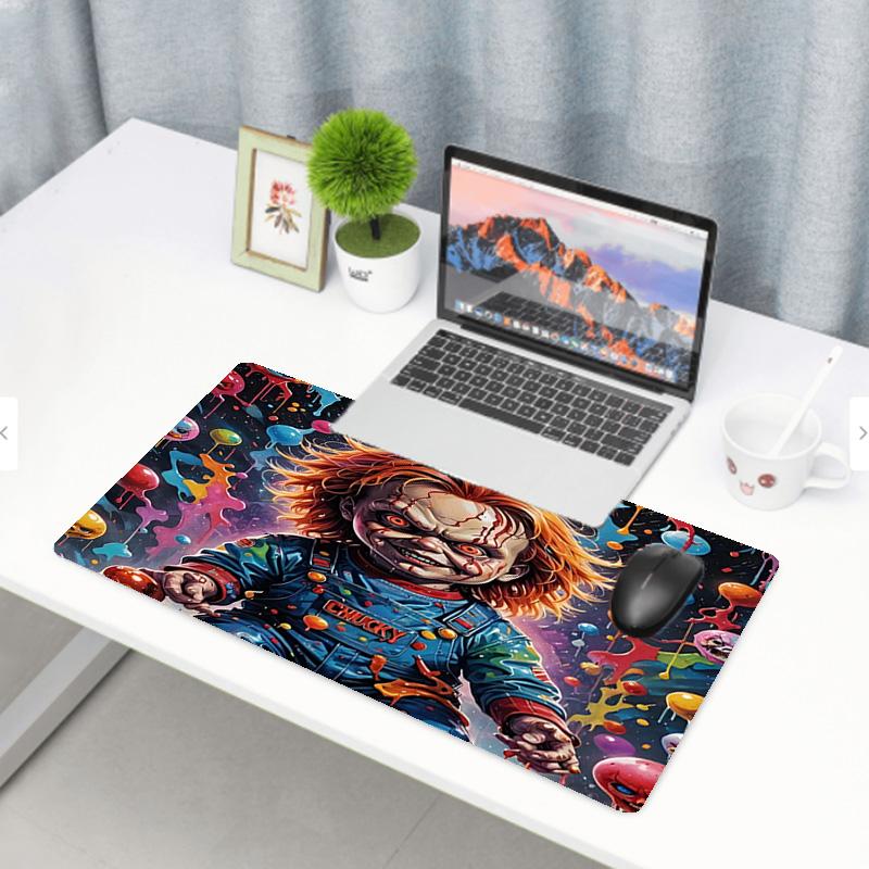 Bride of Chucky Print Mouse Pad, Anti‑Slip Desktop keyboard Mat, for PC Laptop Gaming Working Daily Use, Cool Festival Surprise Gift