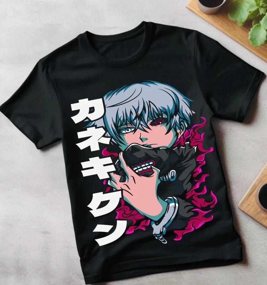 Anime Tokyo Ghoul Kaneki Black T Shirt Unisex Style