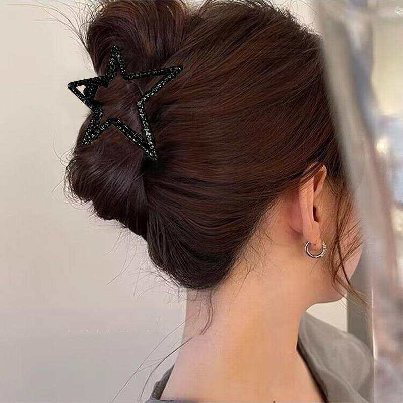 2023 New Metal Hair Claw Clip Korean Geometric Moon Star Hair Crab Clips Hairpins For Women Hair Jewelry Accessories Headwear