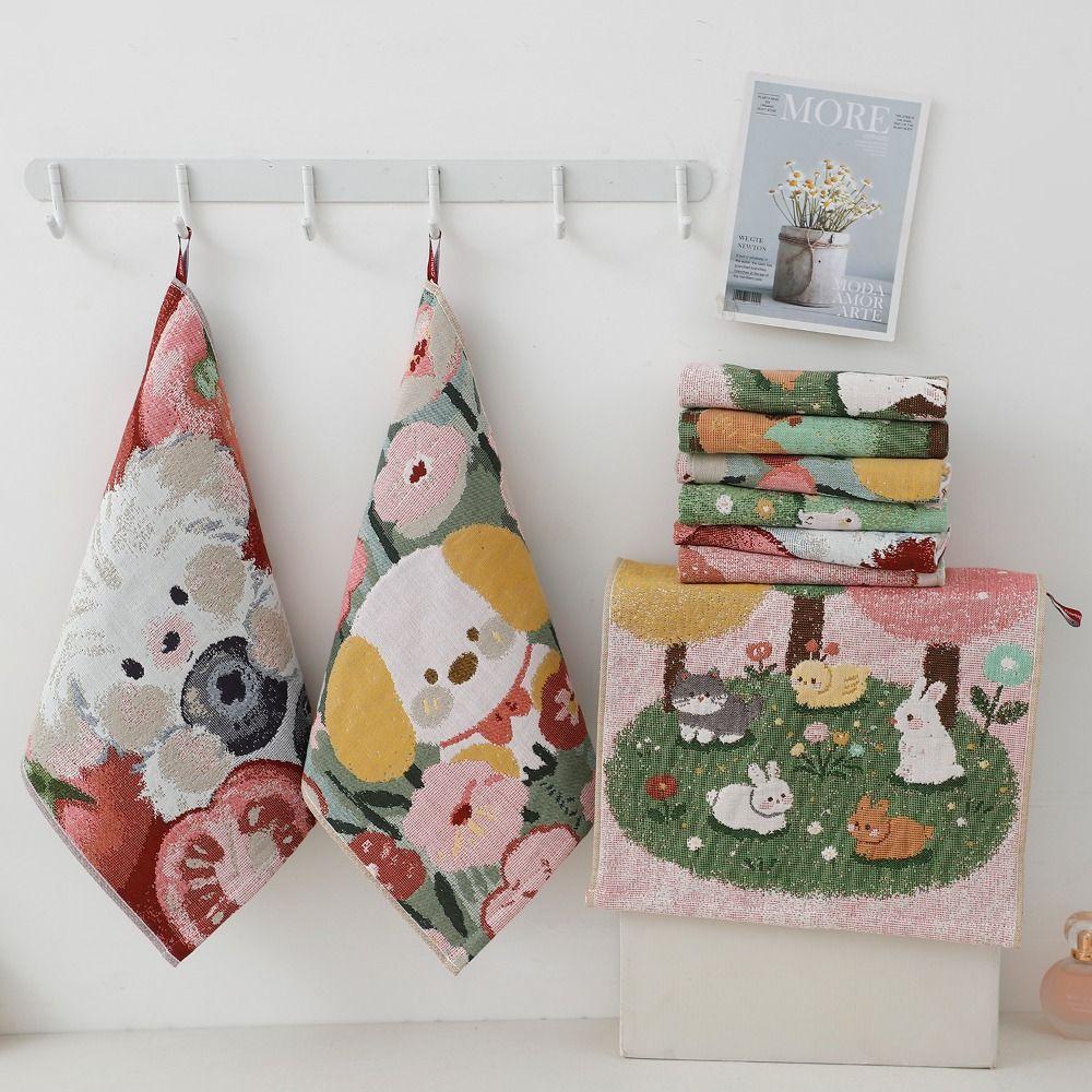 34x40cm Handkerchief Towel Cartoon Kitchen Towel High Quality Large Hand Towel Home Restaurant
