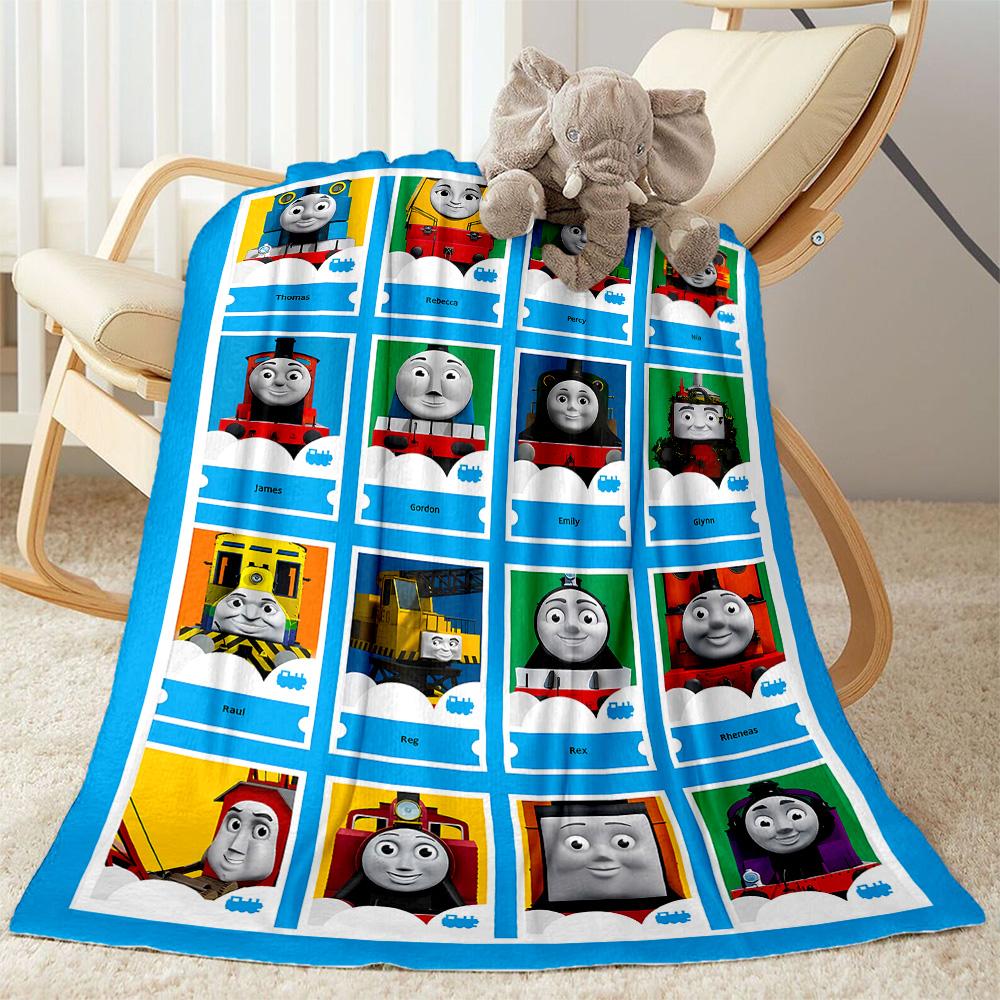 Thomas Friends Express Flannel Blanket-Soft and Suitable for Sofas,Beds,Offices,Travel,All Seasons,Great Gift for Holidays and Birthdays.