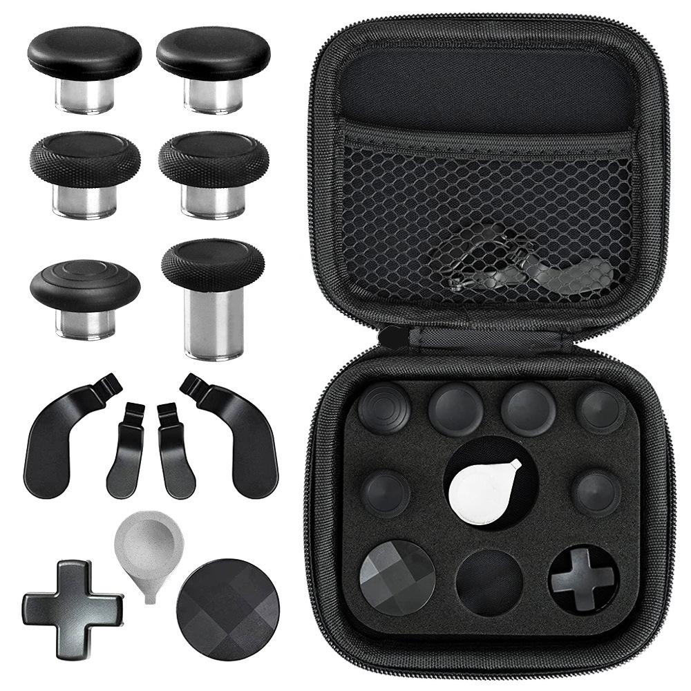 Для контроллера Xbox One Elite Series 2 Комплект аксессуаров Металлический D-pad Триггеры Лопатки Набор для ремонта Накладки на стики геймпада