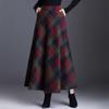 Long Skirt Winter Skirt Large Size Women's Tweed Half Body Skirt A-line Skirt Large Swing Skirt Female Fashion Casual Long Streetwear