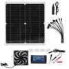 Solar Panel Kit LCD Display Multiple Protection Functions 25W Outdoor Charging Solar Panel