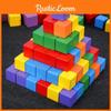 Три разноцветных объемных квадратных строительных блока Ранние развивающие игрушки для детей