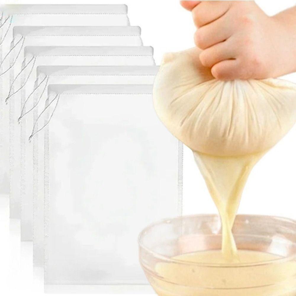 100 Mesh Soy Milk Filter Bag Easy Clean Wine Dreg Filter Durable Strainer