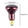 60W Infrared Heat Lamp Red Light Glass Heating Lamp Bulb for Lizard Reptile and Amphibian
