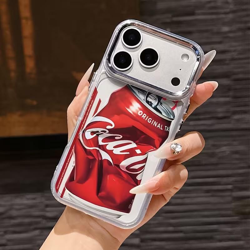 Блестящий чехол для телефона для iPhone 17 16 15 14 13 12 11 mini Pro Max X XR XSMAX 8 7 Air Plus Прозрачный мягкий чехол Водные напитки
