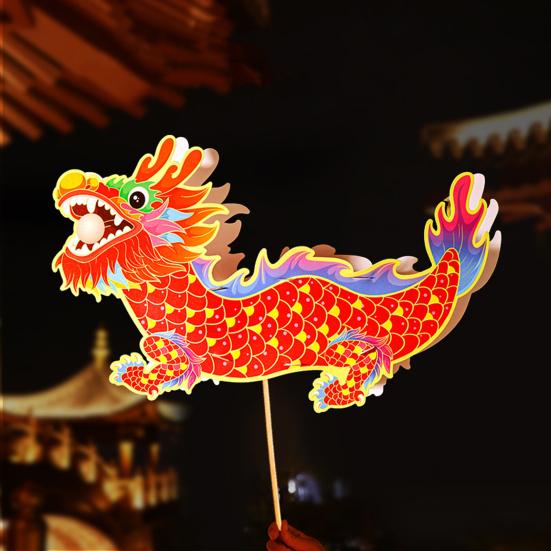 2024 Весенний фестиваль Фонарь Дракона Яркий цвет Традиционный ручной работы DIY Craft Lucky Lantern для празднования Нового года