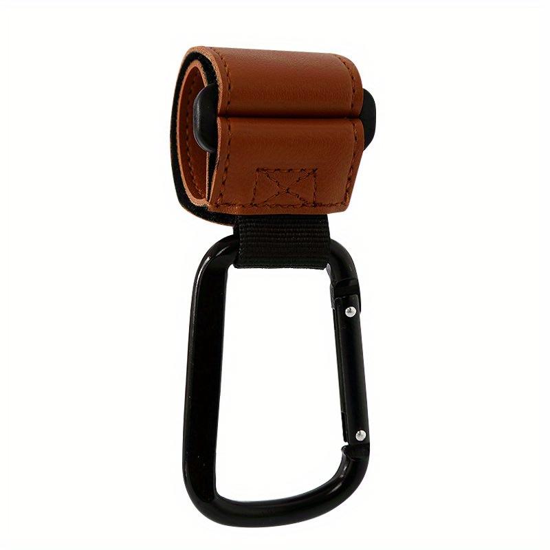 Baby Diaper Bag Hook, Multi-function Stroller Organize PU Leather Adjustable Hook, Handcarts and Pram Stroller Storage hook.