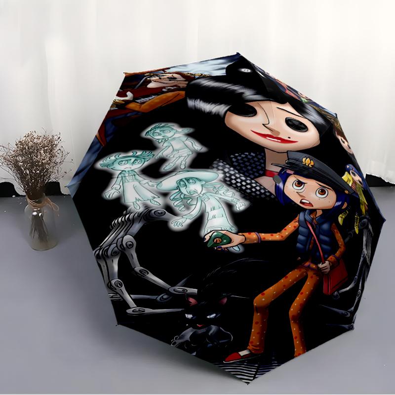 1pc Coraline (2) Umbrella, Sun Protection, And UV Shielding. It Has Eight Sturdy Ribs for Outdoor Use And Perfect Gift