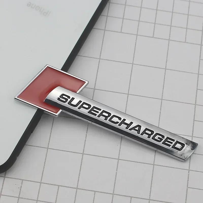 3D Metal Letters Supercharged Car Emblem Decal Badge For s1 A3 A4 A5 A6 A8 Q3 Q5 Q7