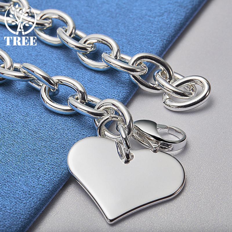 Ювелирные изделия из стерлингового серебра 925 пробы с подвеской в виде сердца и любви