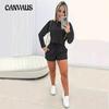 Женский новый летний костюм с длинным рукавом и шортами