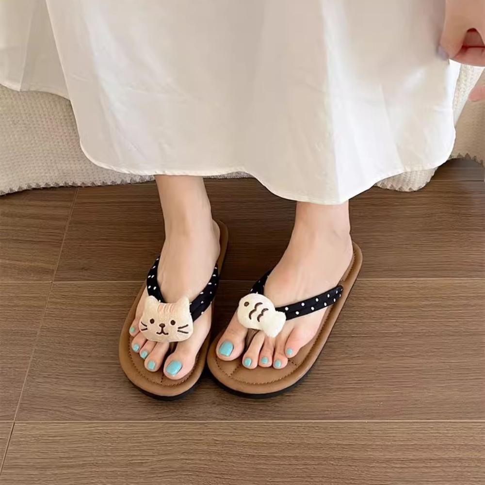 Женские балетки-вьетнамки с бантом