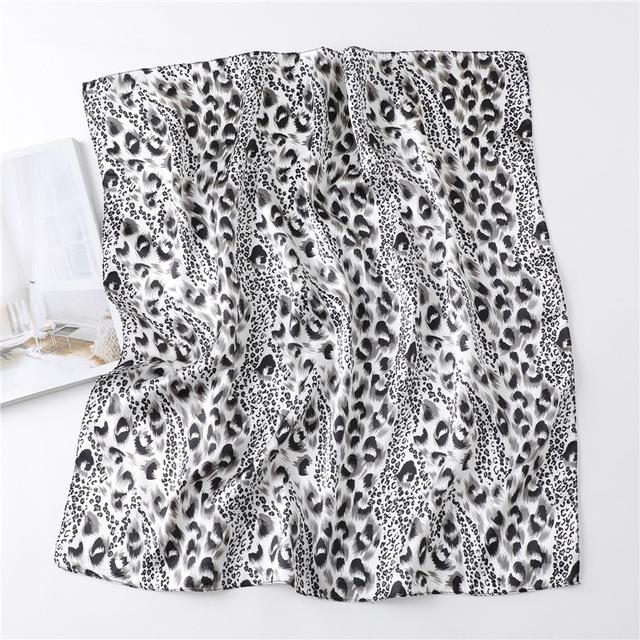 Модный шелковый квадратный шарф для женщин, 60 см, атласная шея, повязка для волос, сумка, мягкий офисный шейный платок, хиджаб, женский платок, бандана