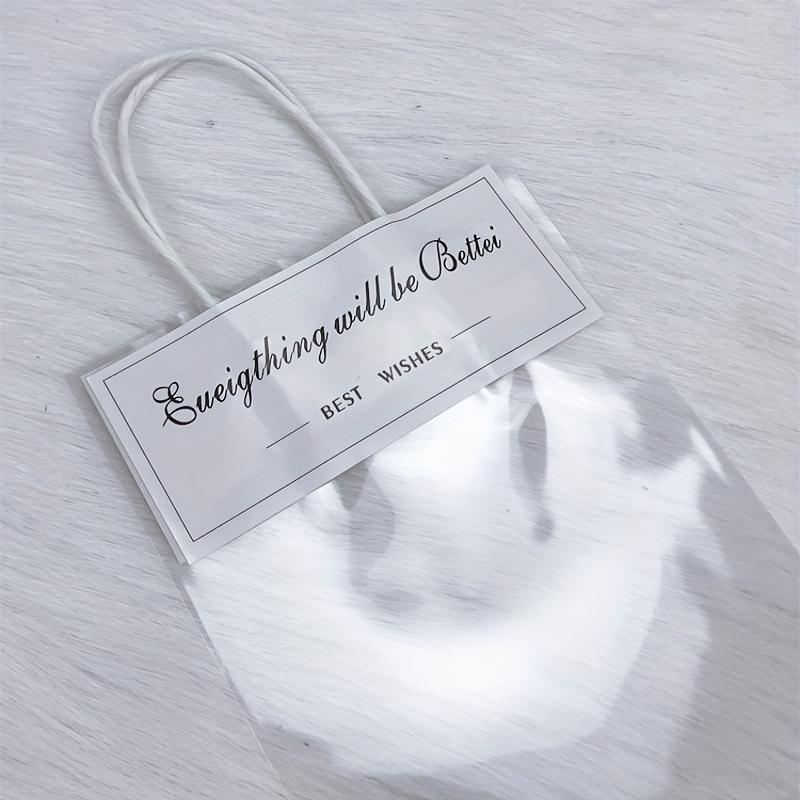 Transparent Plastic Flower Pattern Handbag | Gift Wrapping Supplies for Mother's Day, Weddings, Birthdays, Holiday Gifts