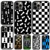 Чехол-шахматная клетка для iPhone 17 Air 15 16e 14 13 Pro Max Coque 12 11 Pro Max PLUS