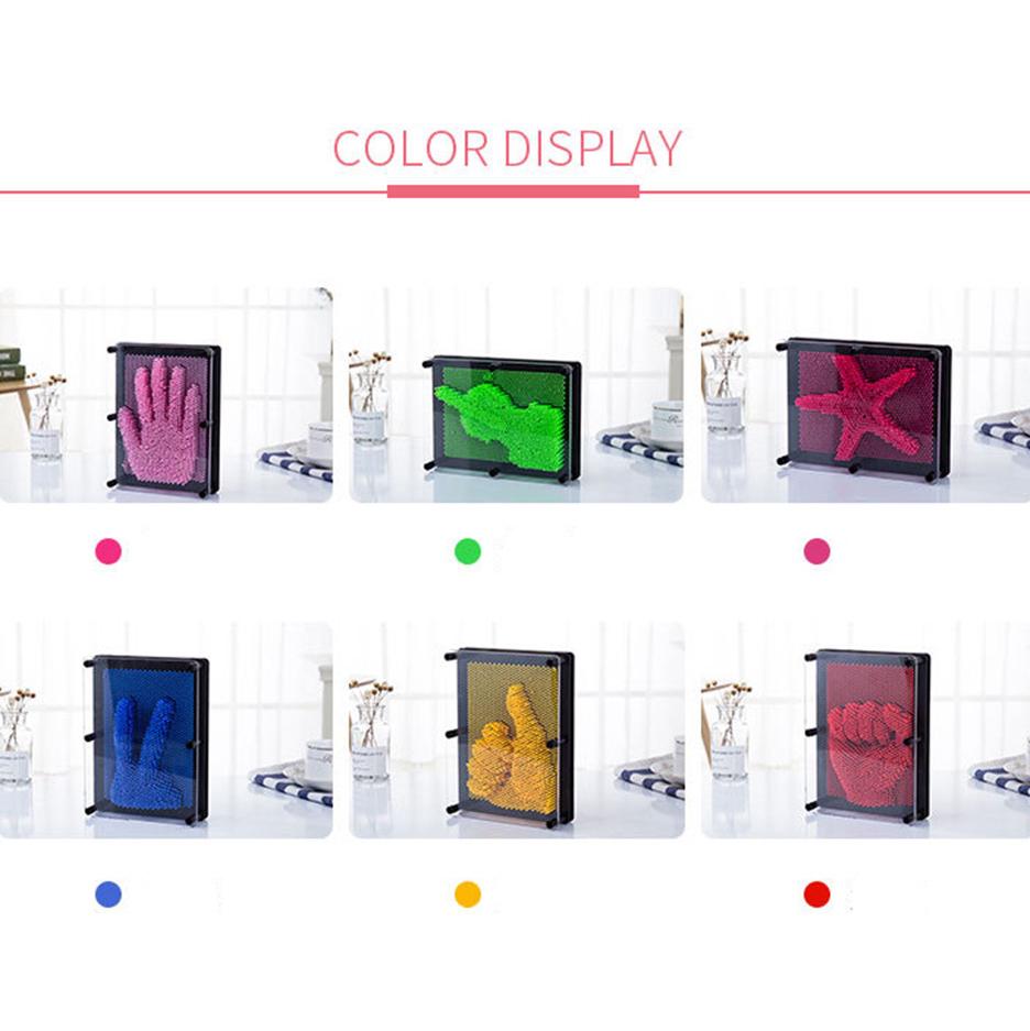 Kids Adult Funny 3D Antistress Fingerprint Clone Needle Painting Toys Random Color