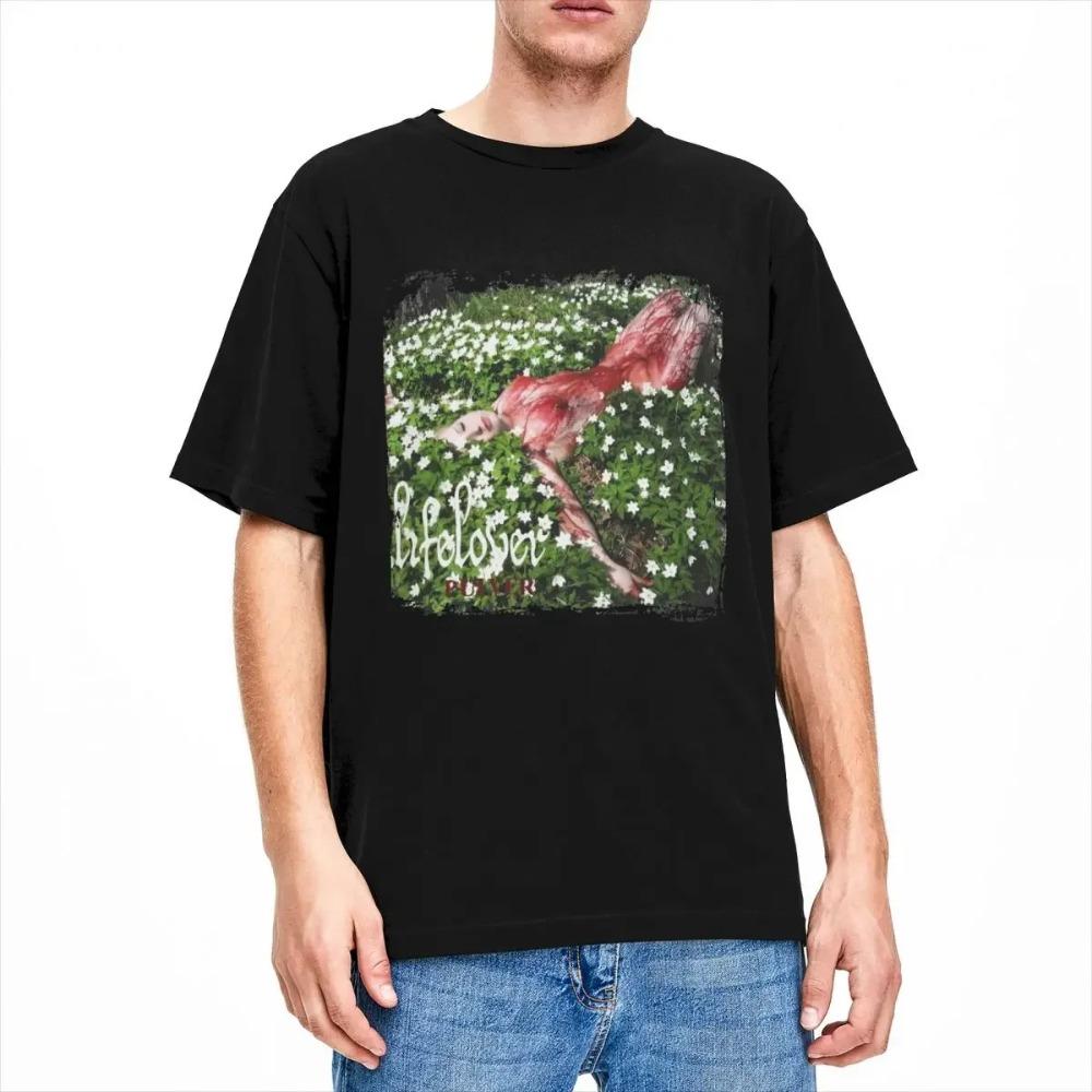 Lifelover Pulver Album Рубашка Одежда Мужская Женская Хлопковая Повседневная Nackskott Песня Футболка с Коротким Рукавом Одежда Все Сезоны