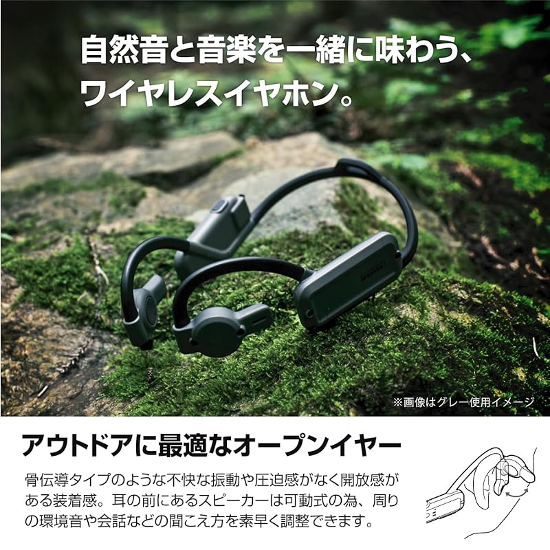 ELECOM bluetooth earphones NESTOUT SPEAKER-1 Open ear type that does not block your ears gray LBT-NEST-SP1GY