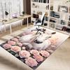 1PC horse flowers Extra Large Non Slip Floor carpet, Office, family, Studio   Large Area Rug Indoor Rugs, Bold Statement Piece